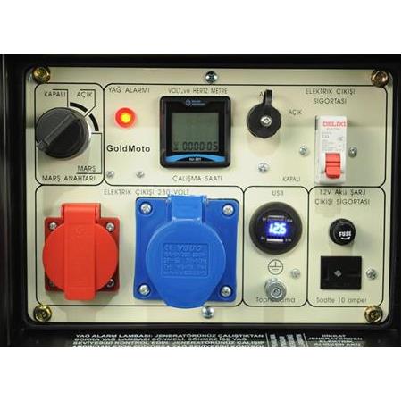 GOLDMOTO GM9.5DJ 9.5 kVA MONOFAZE  DİZEL JENERATÖR